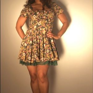 hazel green floral Dress